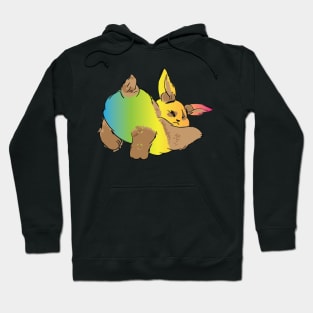 rainbow bunny butt Hoodie